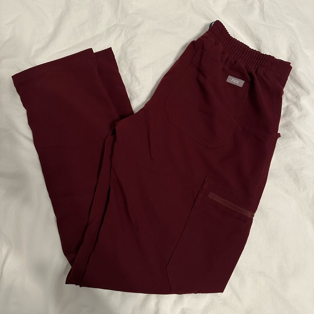 Figs Yola Scrub Pants “Burgundy” XS Petite